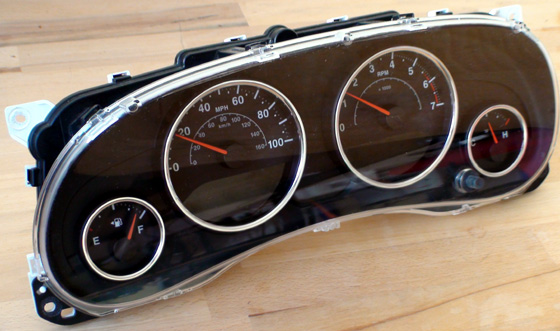 Fig. 1. Jeep Wrangler 2012 original instrument cluster.