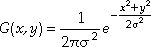 2D Gaussian distribution