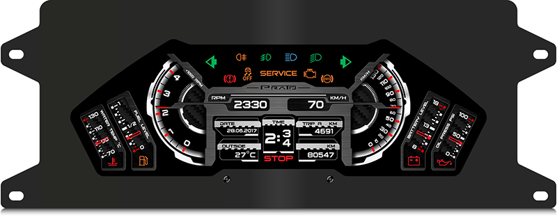 Fig. 15. Laplace Z virtual instrument cluster in sport mode.