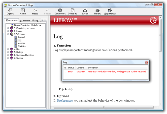 Fig. 6. Li-L calculator help.