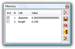 Fig. 5. Memory window.